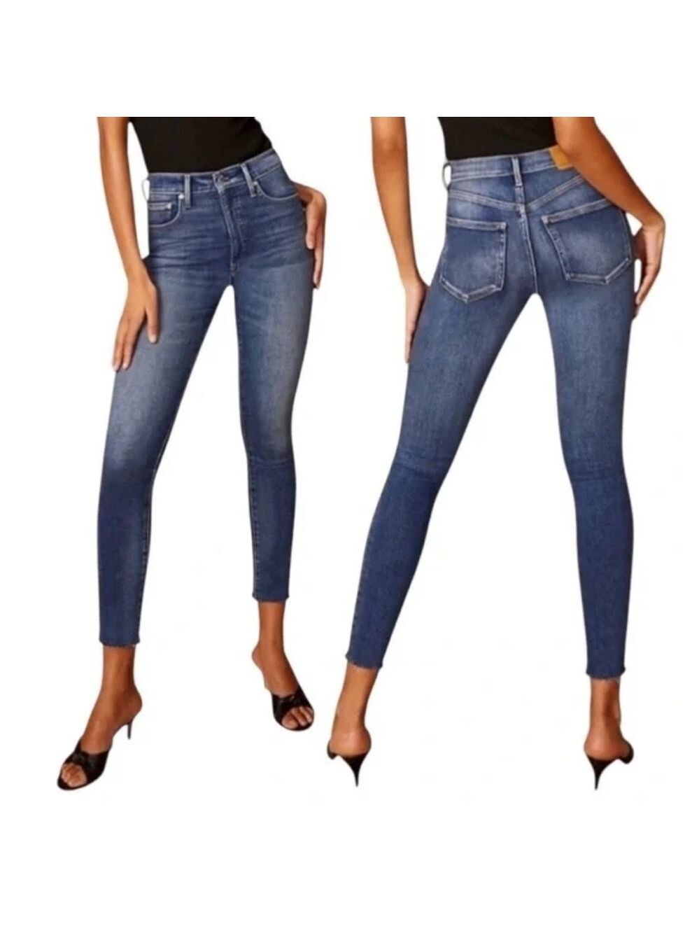 Denim Forum Aritzia The Lola High Rise Skinny Crop
Frayed Ankle, size 26